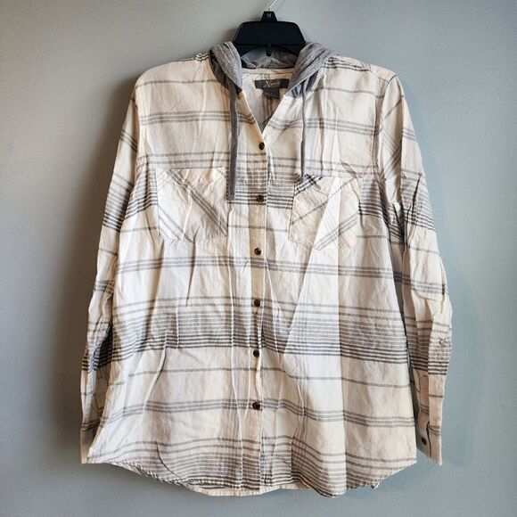 Natural Reflections Hooded Flannel Long-Sleeve Shirt - Picture 9 of 9